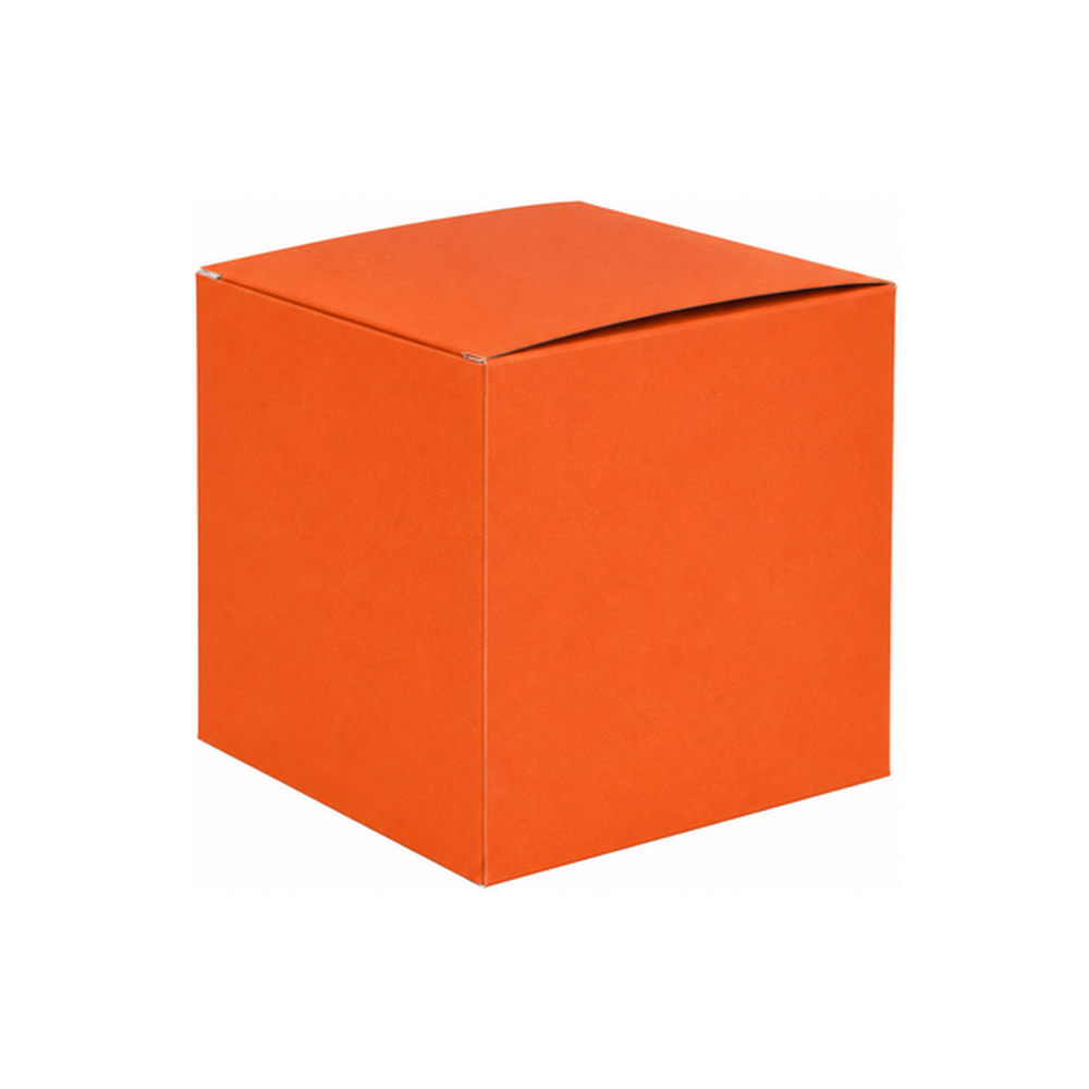 Orange kraft gift box, 10cm x 10cm x 10cm