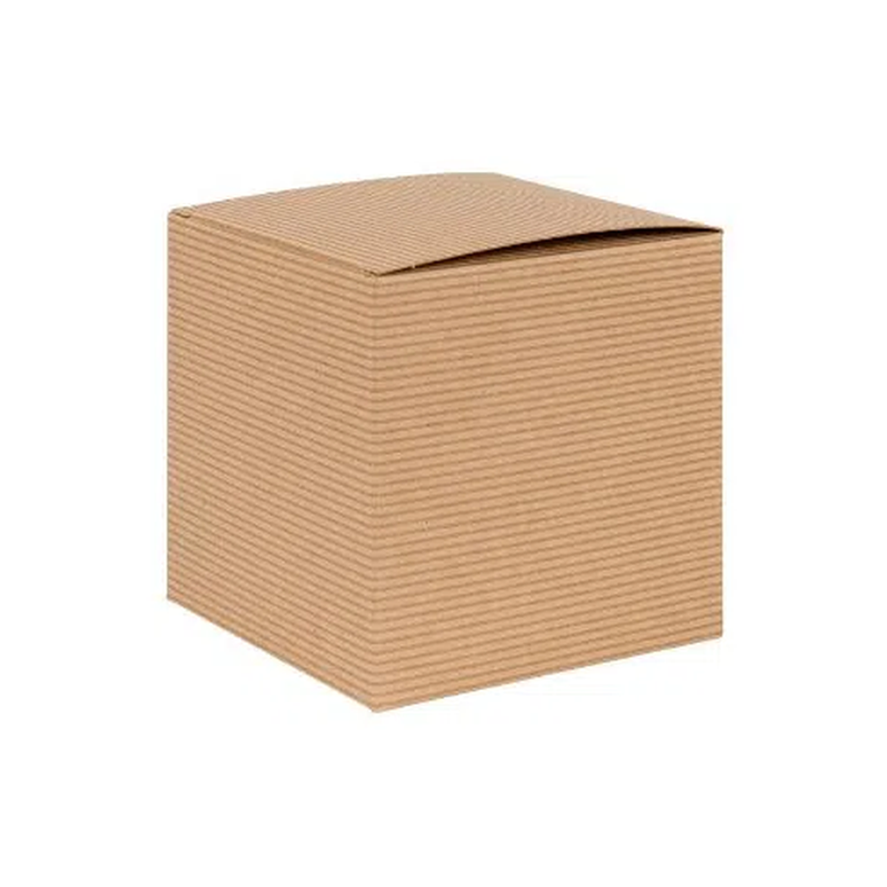 Stripe kraft gift box, 10cm x 10cm x 10cm
