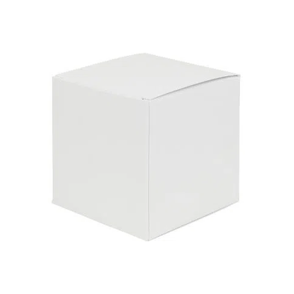 White Gloss kraft gift box, 10cm x 10cm x 10cm