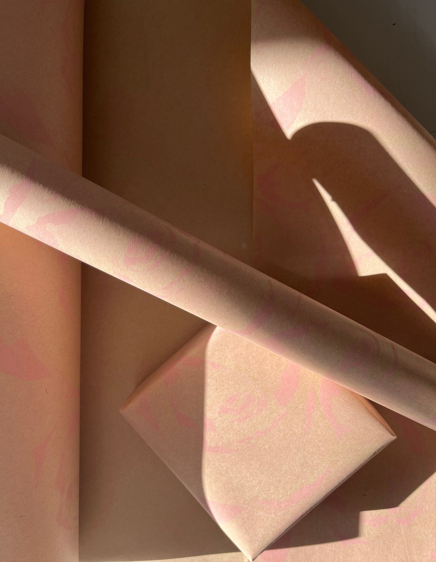 Wrapping Paper Baby Pink Rose 50CM Wide Eco Friendly, 100% Recycled Kraft | Recyclable, Sustainable, Plastic Free Gift Wrap