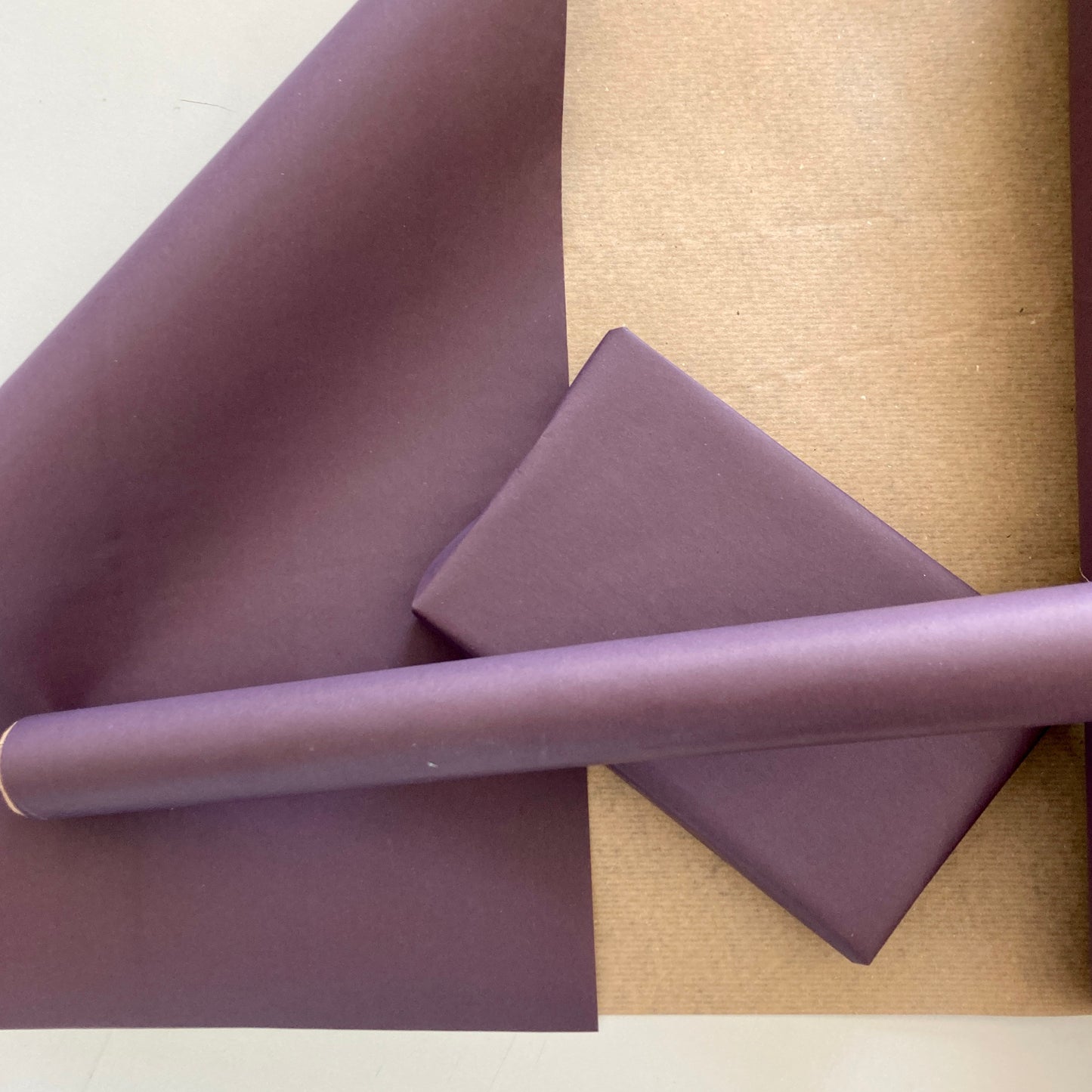 Wrapping Paper Purple 50CM Wide Eco Friendly, 100% Recycled Kraft | Recyclable, Sustainable, Plastic Free Gift Wrap