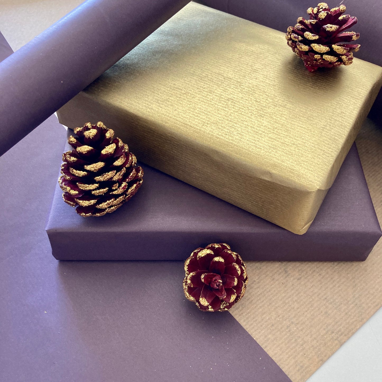 Wrapping Paper Purple 50CM Wide Eco Friendly, 100% Recycled Kraft | Recyclable, Sustainable, Plastic Free Gift Wrap