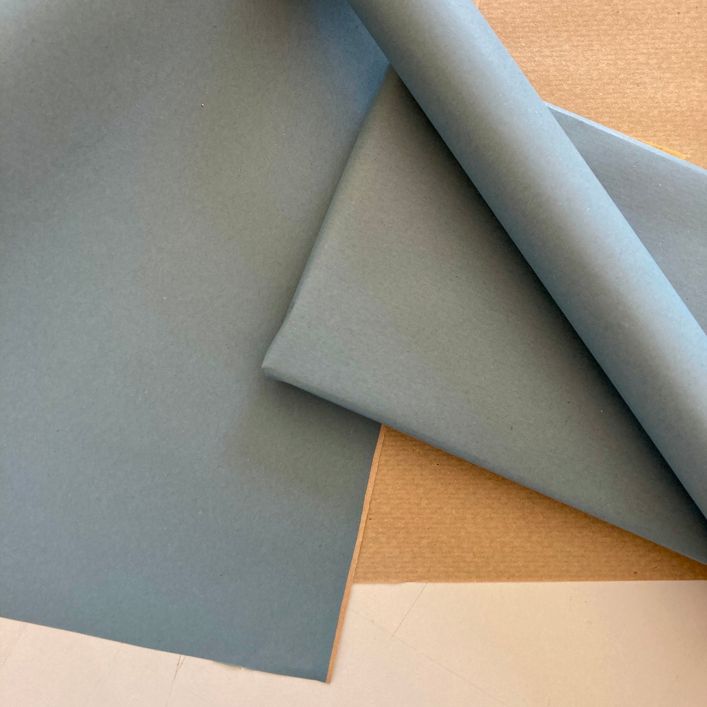 Wrapping Paper Baby Blue 50CM Wide Eco Friendly, 100% Recycled Kraft | Recyclable, Sustainable, Plastic Free Gift Wrap