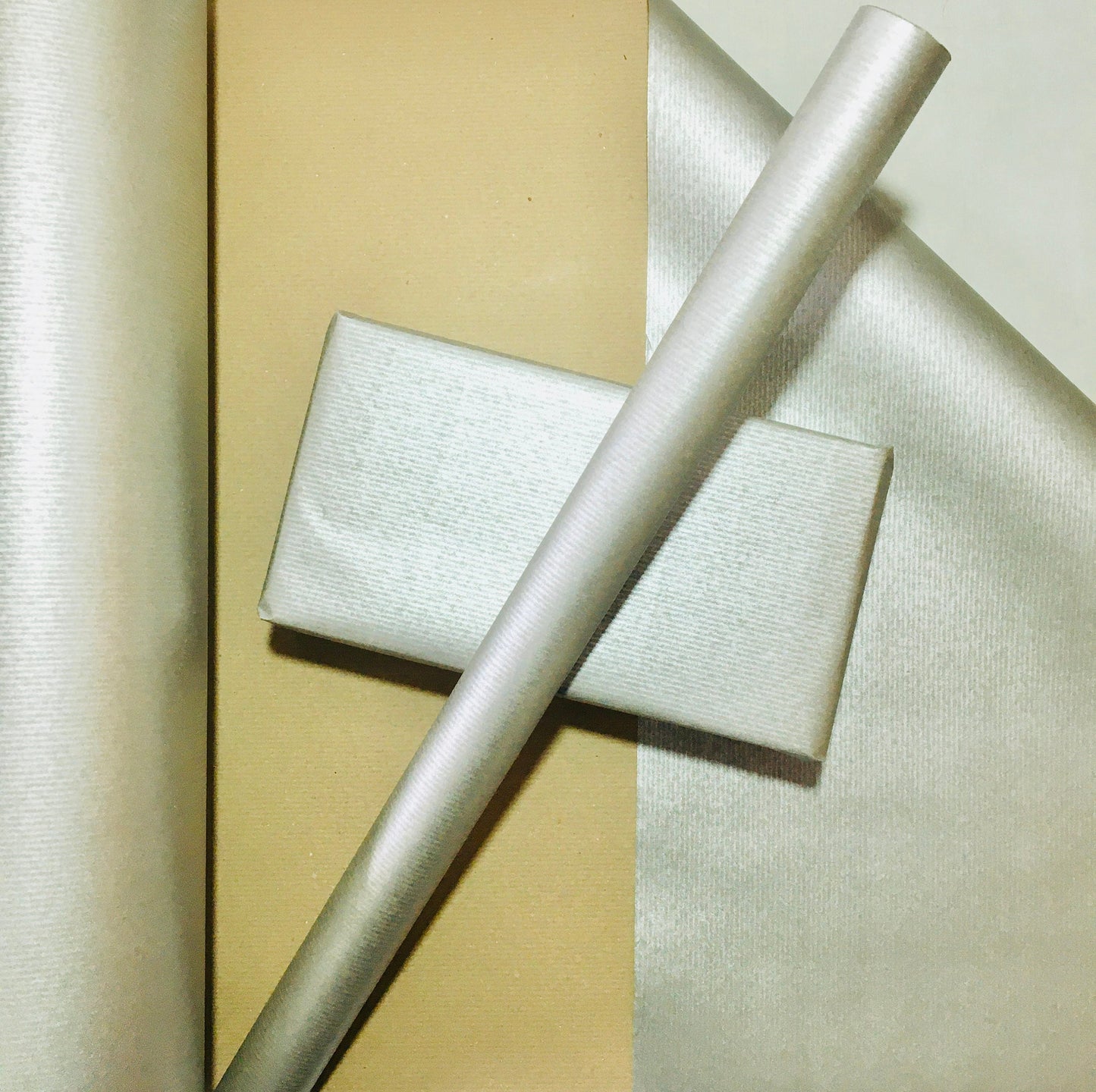 Silver Eco Friendly Gift Wrapping Paper, 100% Recycled & Recyclable, Kraft Wrapping Paper, Birthday Wrapping Paper, Valentines Gift Wrap
