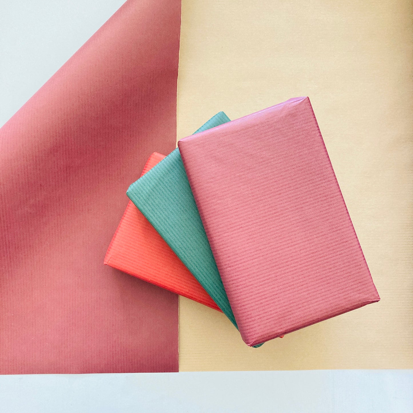 Wrapping Paper Burgundy 50CM Wide Eco Friendly, 100% Recycled Kraft | Recyclable, Sustainable, Plastic Free Gift Wrap