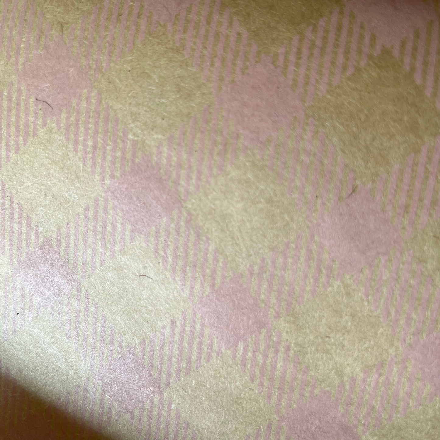 Wrapping Paper Baby Pink Gingham Check 50CM Wide Eco Friendly, 100% Recycled Kraft | Recyclable, Sustainable, Plastic Free Gift Wrap