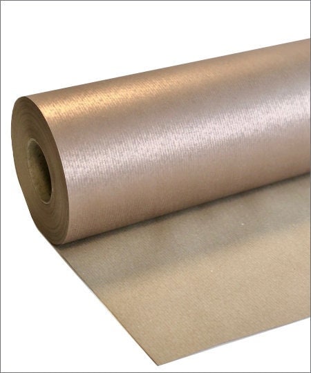 Metallic Copper Christmas Wrapping Paper, Ribbed Eco Friendly Gift Wrapping Paper, 100% Recycled & Recyclable, Sustainable