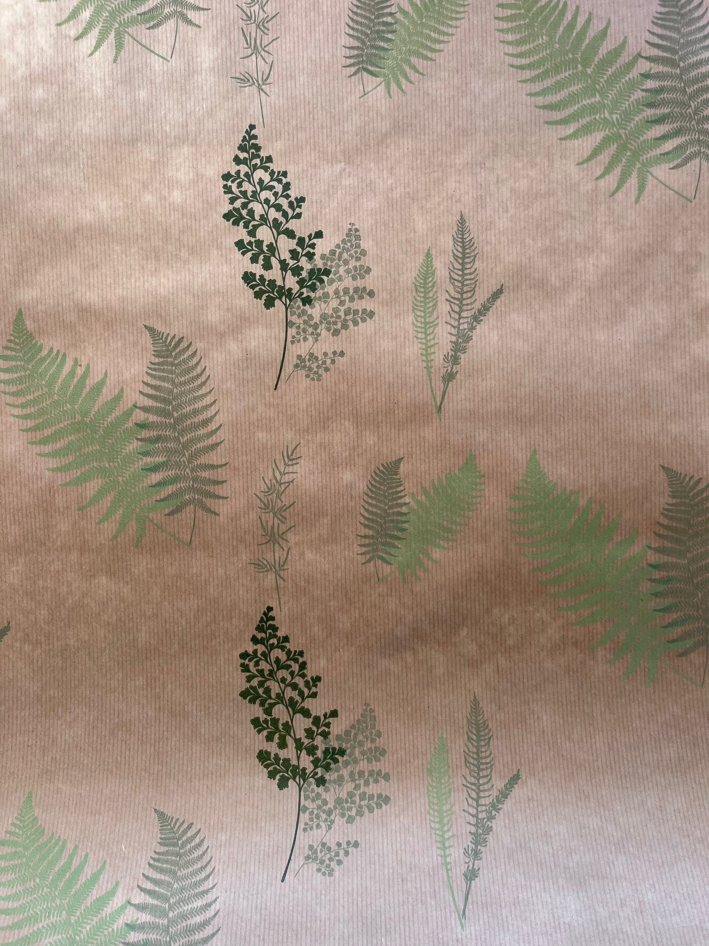 Wrapping Paper Botanical Leaves 50CM Wide Eco Friendly, 100% Recycled Kraft | Recyclable, Sustainable, Plastic Free Gift Wrap