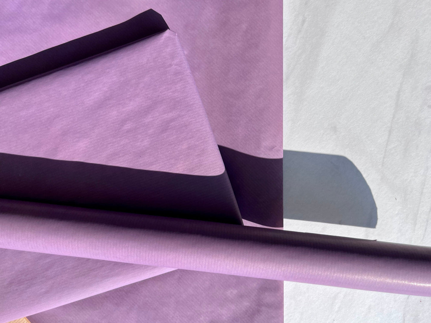 Wrapping Paper Lavender Purple lilac 50CM Wide Eco Friendly, 100% Recycled Kraft | Recyclable, Sustainable, Plastic Free Gift Wrap