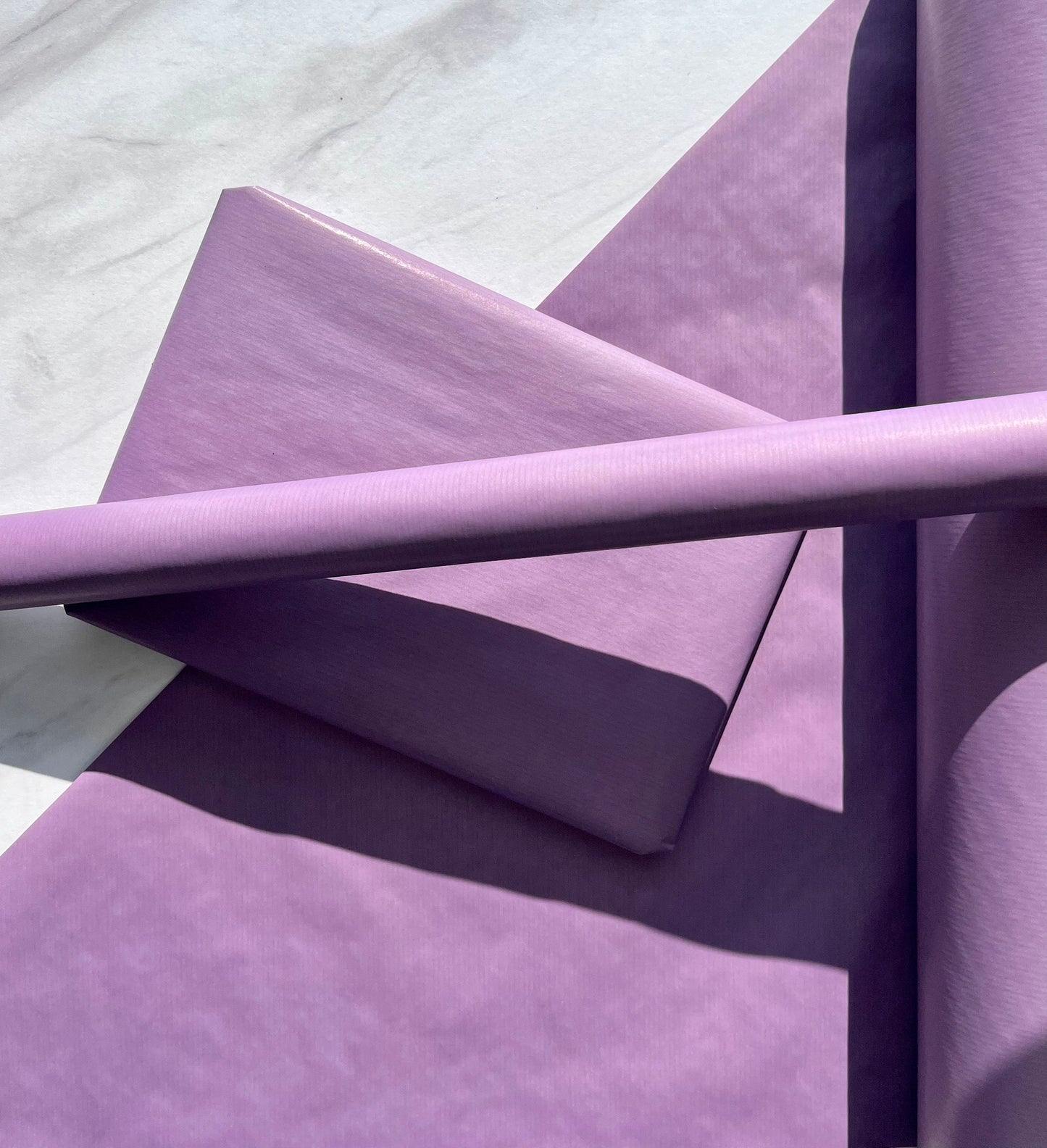 Wrapping Paper Lavender Purple lilac 50CM Wide Eco Friendly, 100% Recycled Kraft | Recyclable, Sustainable, Plastic Free Gift Wrap