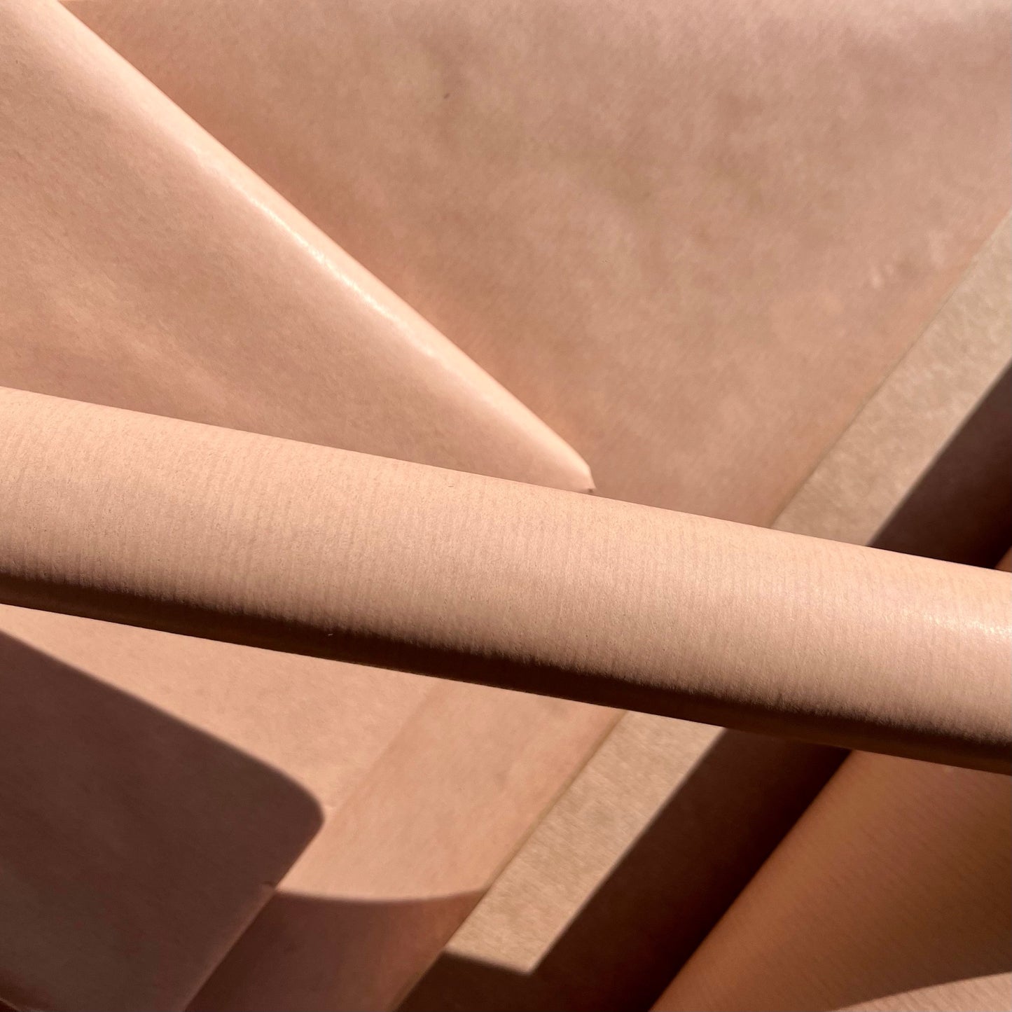 Wrapping Paper Pale Peach 50CM Wide Eco Friendly, 100% Recycled Kraft | Recyclable, Sustainable, Plastic Free Gift Wrap