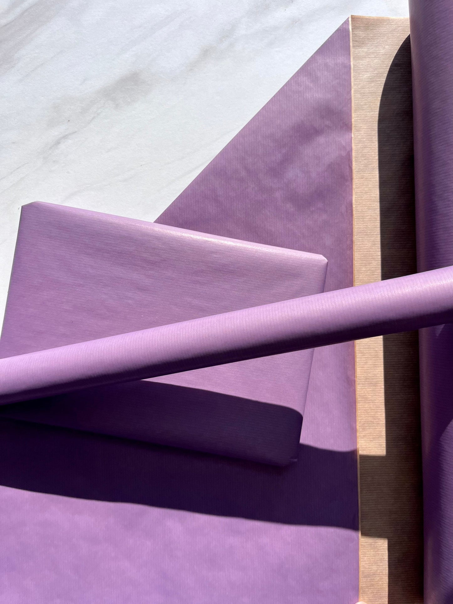 Wrapping Paper Lavender Purple lilac 50CM Wide Eco Friendly, 100% Recycled Kraft | Recyclable, Sustainable, Plastic Free Gift Wrap