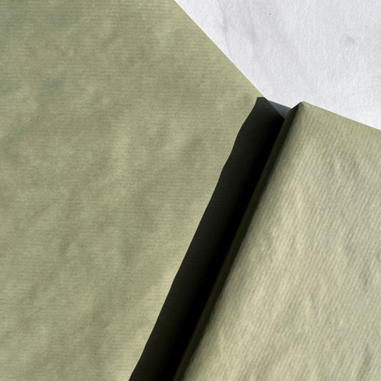 Wrapping Paper Sage Green 50CM Wide Eco Friendly, 100% Recycled Kraft | Recyclable, Sustainable, Plastic Free Gift Wrap