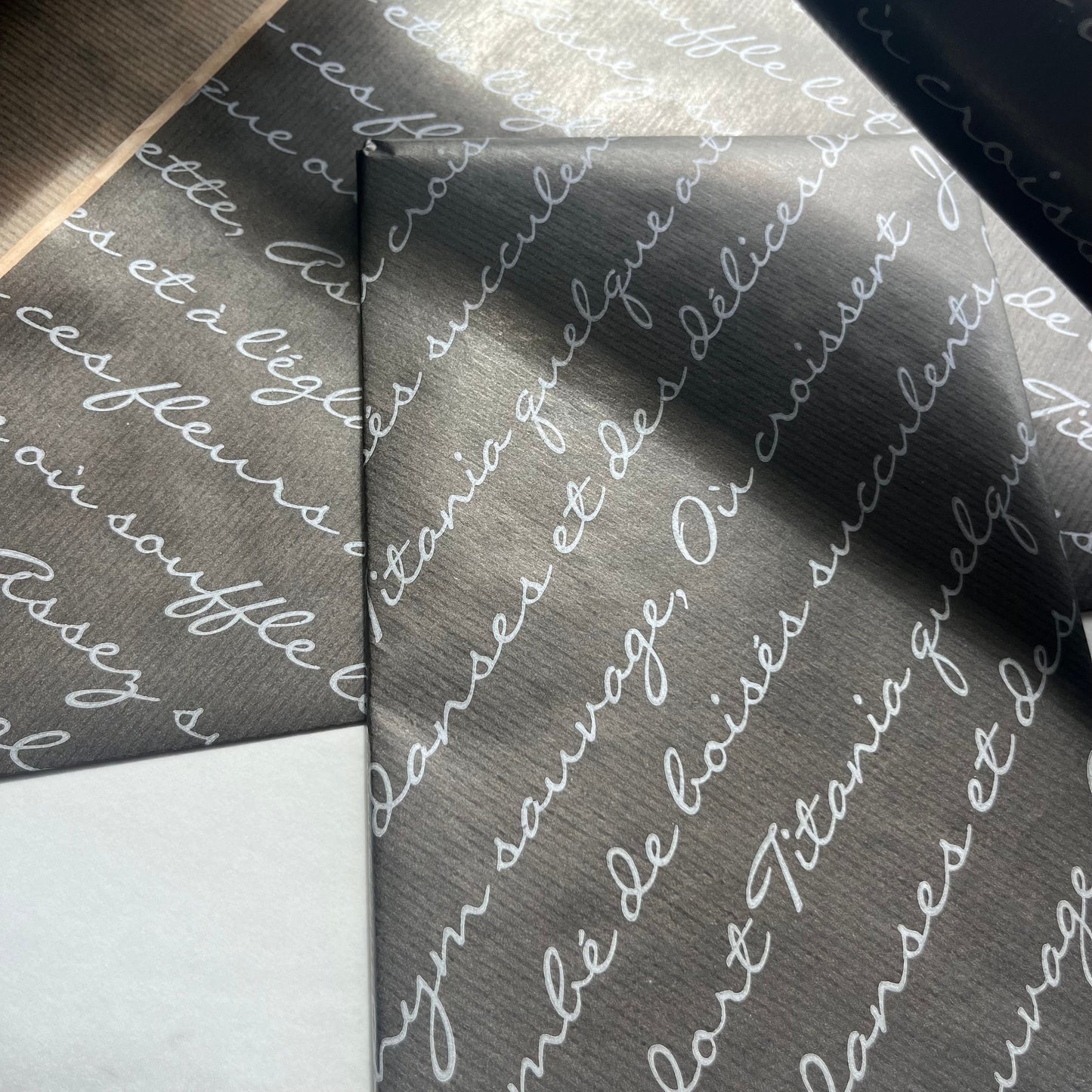 Silver Script Eco Friendly Gift Wrapping Paper, 100% Recycled & Recyclable, Sustainable Kraft Gift Wrapping Paper, Birthday Wrapping Paper