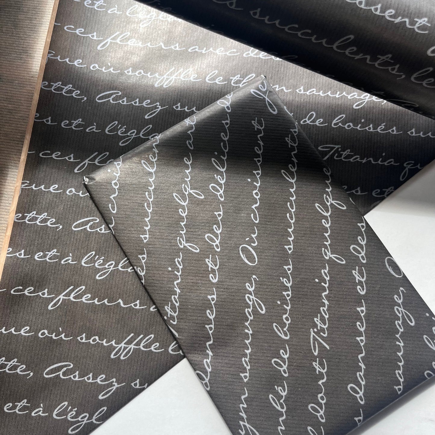 Silver Script Eco Friendly Gift Wrapping Paper, 100% Recycled & Recyclable, Sustainable Kraft Gift Wrapping Paper, Birthday Wrapping Paper