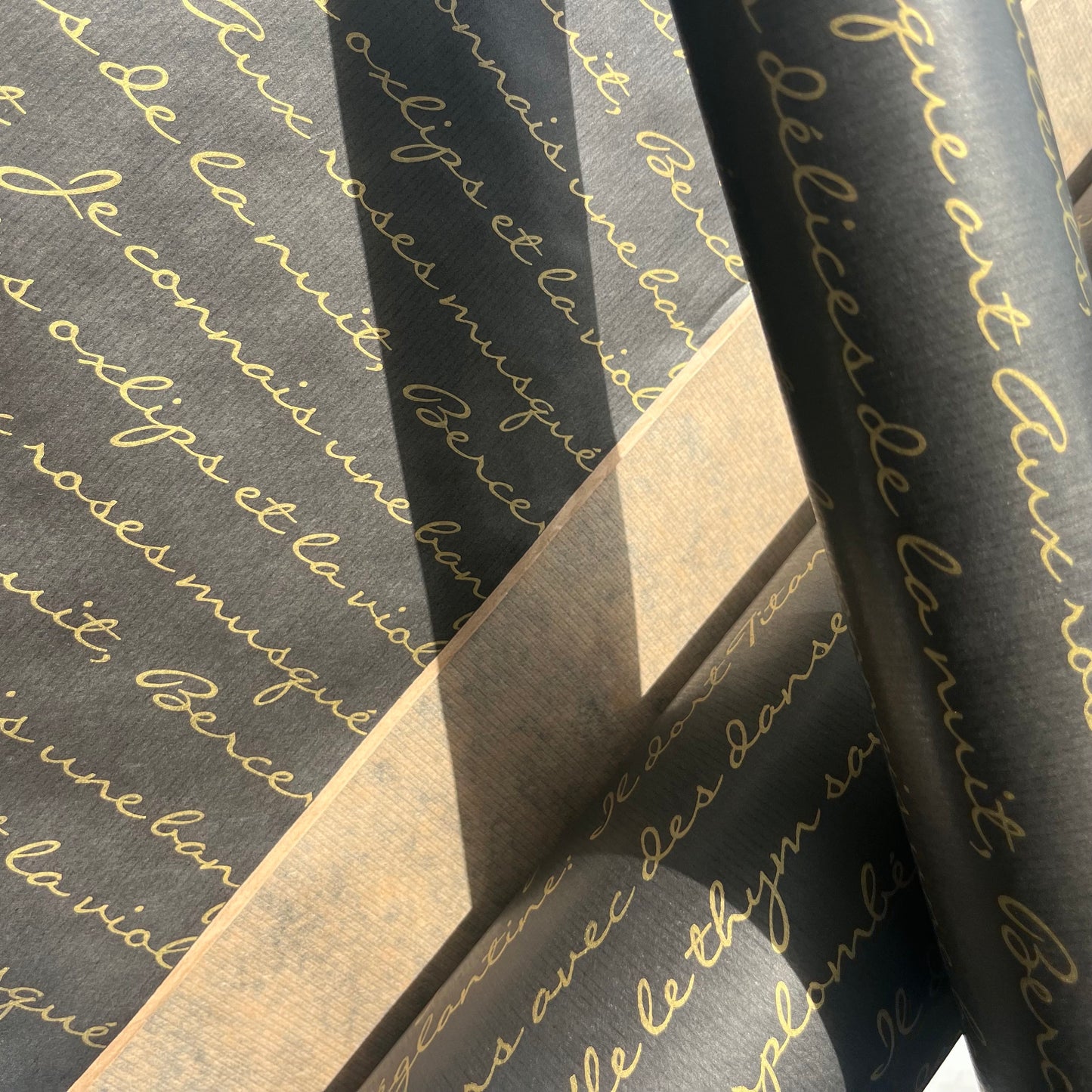 Gold Script Eco Friendly Gift Wrapping Paper, 100% Recycled & Recyclable, Sustainable Kraft Gift Wrapping Paper, Birthday Wrapping Paper