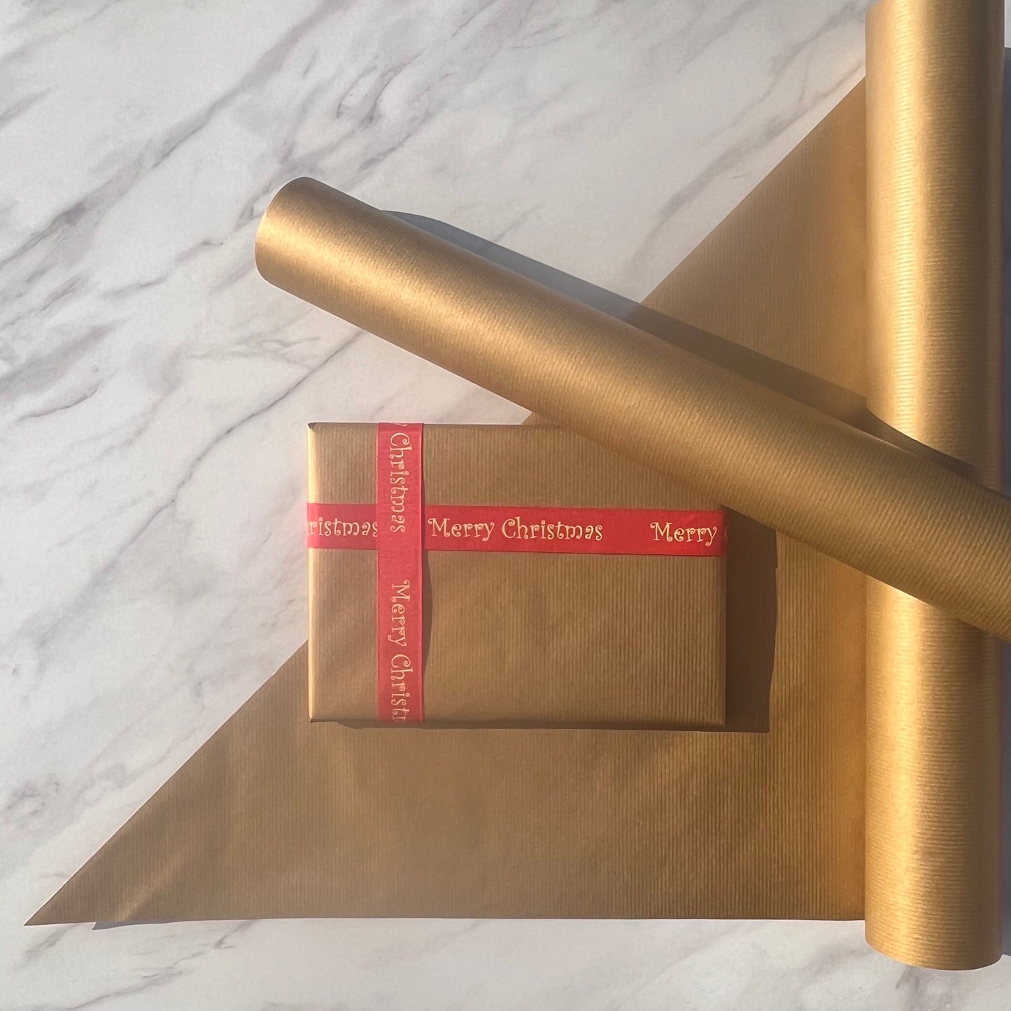 Metallic Gold Lined Eco Friendly Gift Wrapping Paper, 100% Recycled & Recyclable, Sustainable Kraft Wrapping Paper, Birthday Gift Wrap