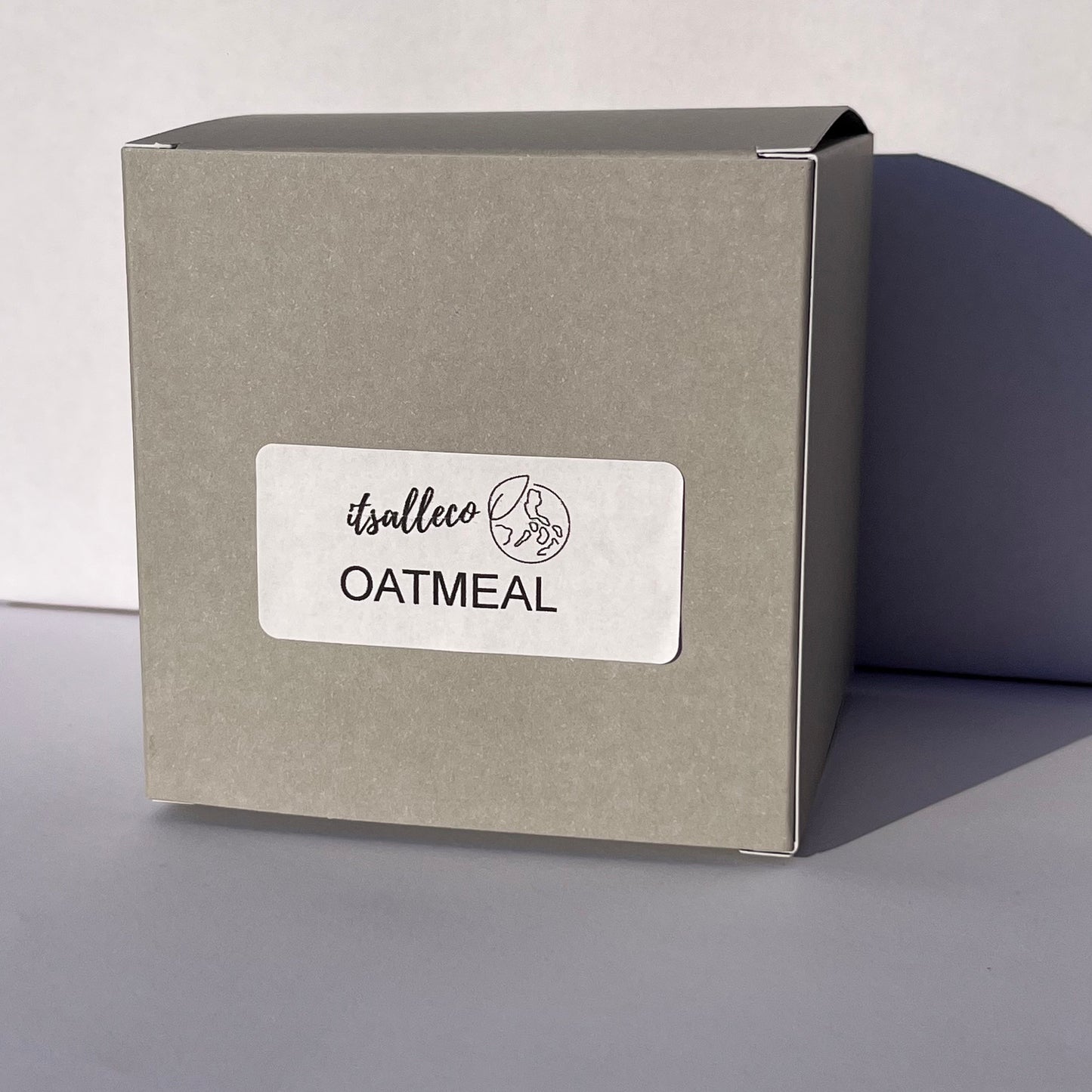 Oatmeal Grey Kraft Coloured Flat Pack Gift Candle Boxes 10x10x10 cm, Advent Calendar, Recycled and recyclable.