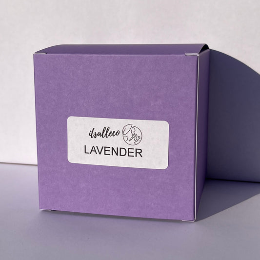 Lavender Kraft Coloured Flat Pack Gift Candle Boxes 10x10x10 cm, Advent Calendar, Recycled and recyclable.