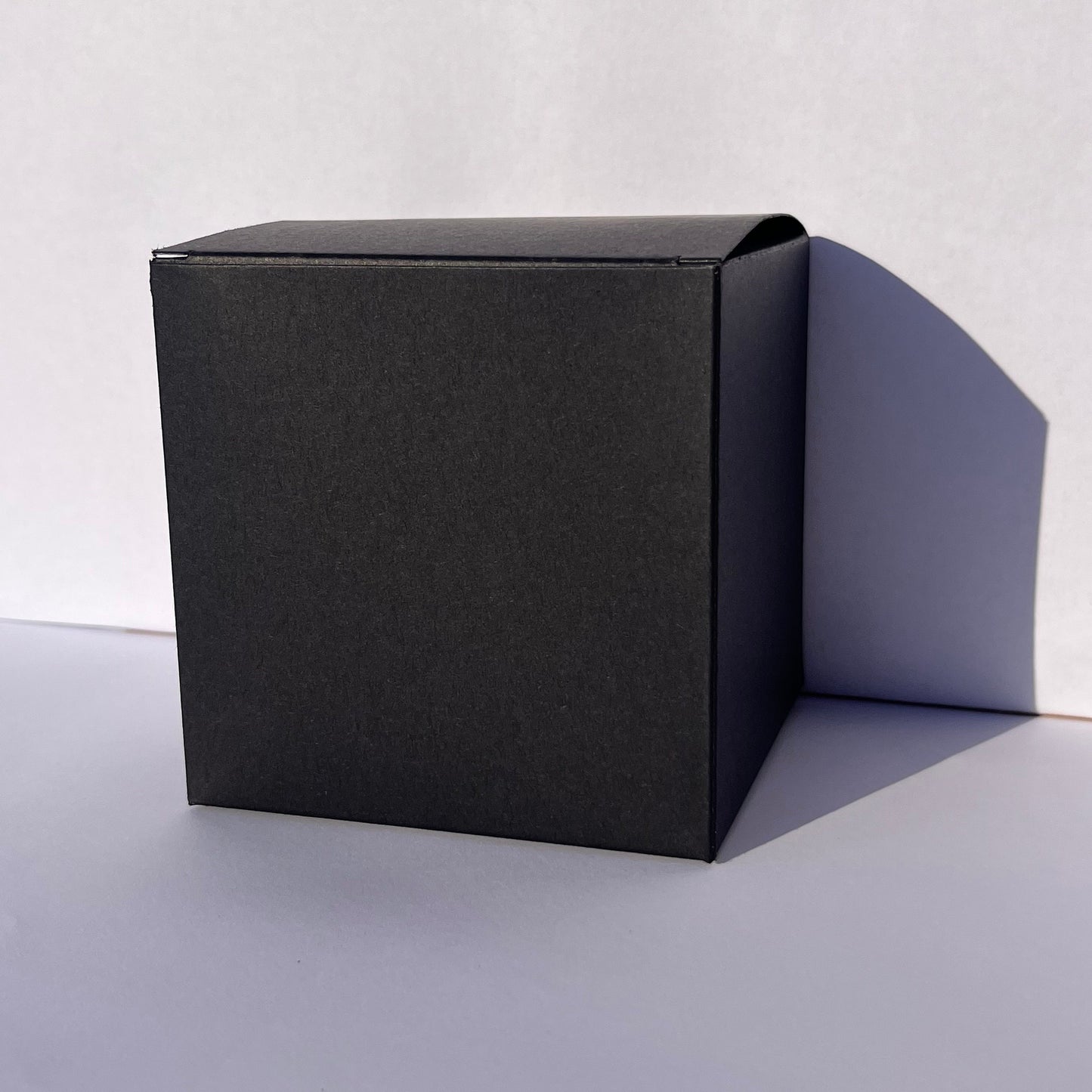 Black Matt Kraft Coloured Flat Pack Gift Candle Boxes 10x10x10 cm, Advent Calendar, Recycled and recyclable.