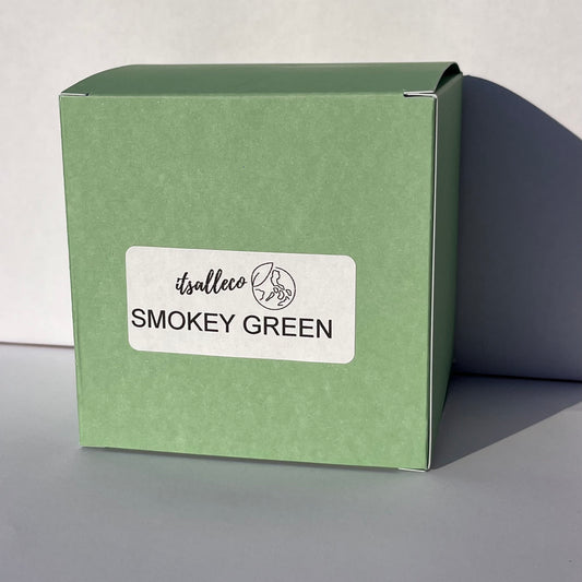 Smokey Green Sage Pistachio Kraft Coloured Flat Pack Gift Candle Boxes 10x10x10 cm, Advent Calendar, Recycled and recyclable.