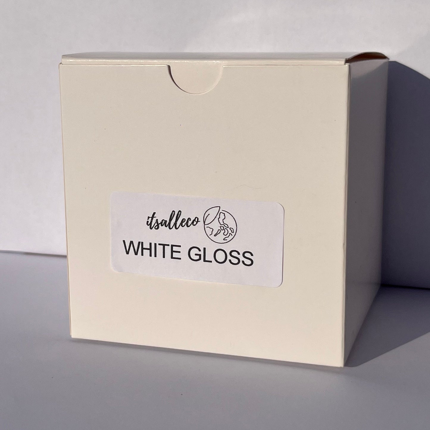 White Gloss Kraft Coloured Flat Pack Gift Candle Boxes 10x10x10 cm, Advent Calendar, Recycled and recyclable.