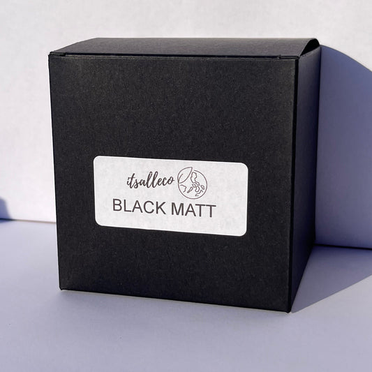 Black Matt Kraft Coloured Flat Pack Gift Candle Boxes 10x10x10 cm, Advent Calendar, Recycled and recyclable.