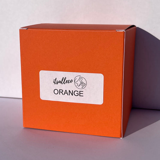 Orange Kraft Coloured Flat Pack Gift Candle Boxes 10x10x10 cm, Advent Calendar, Recycled and recyclable.