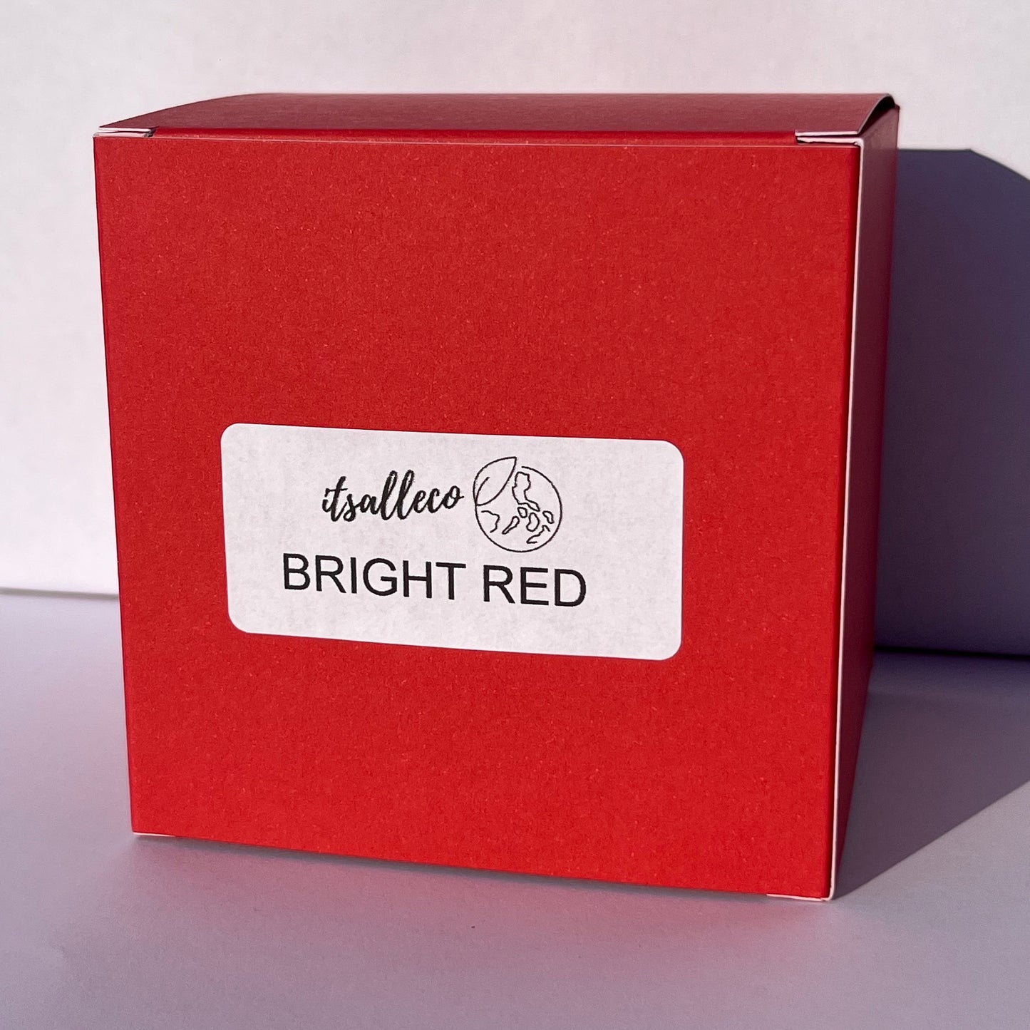 Bright Red Kraft Coloured Flat Pack Gift Candle Boxes 10x10x10 cm, Advent Calendar, Recycled and recyclable.